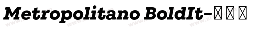 Metropolitano BoldIt字体转换